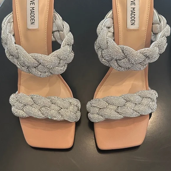 Steve Madden Silver Braided Strap Heels - Picture 7 of 7